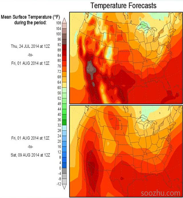 7月25日美国天气预报