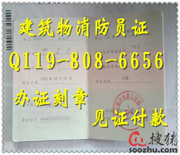 中级 建构筑物消防员证 书图片-搜猪论坛|搜猪网