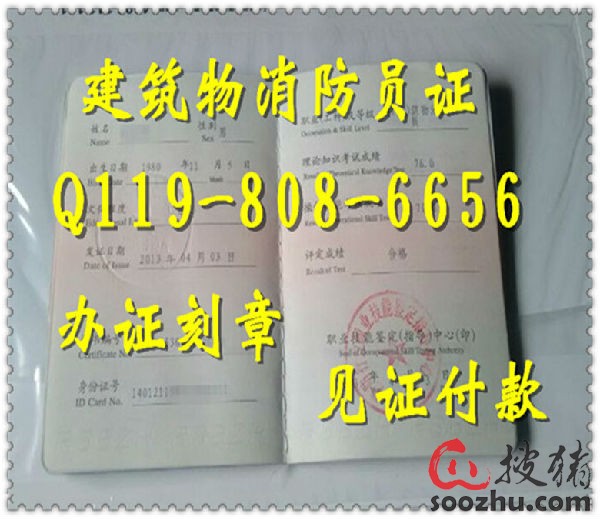 中级 建构筑物消防员证 书图片-搜猪论坛|搜猪网