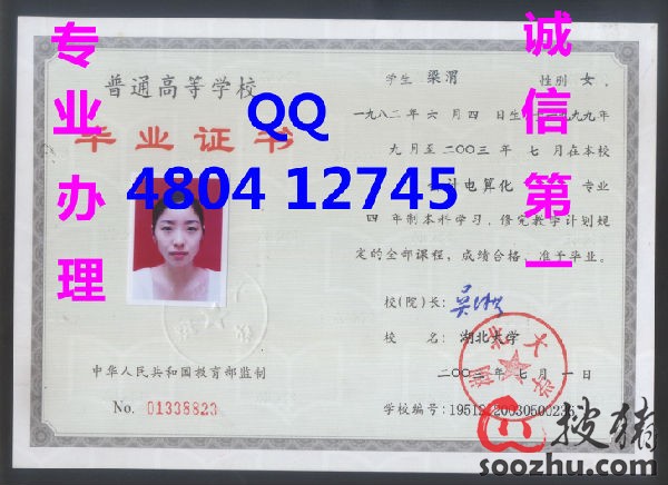 毕业证样本东北电力学院 www.soozhu.com